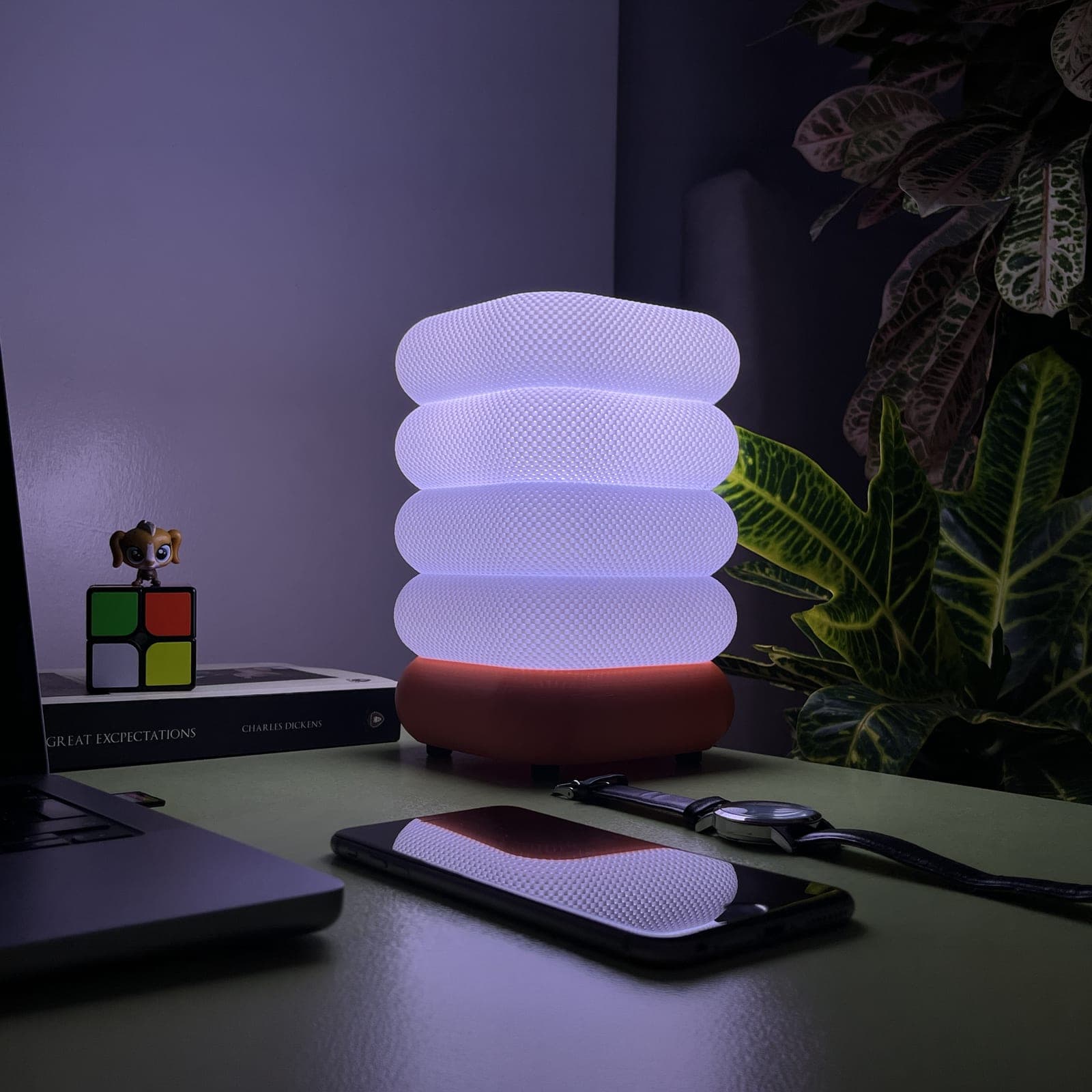 Akıllı LED dalga lamba, enerji verimliliği A sınıfı, evdeki priz