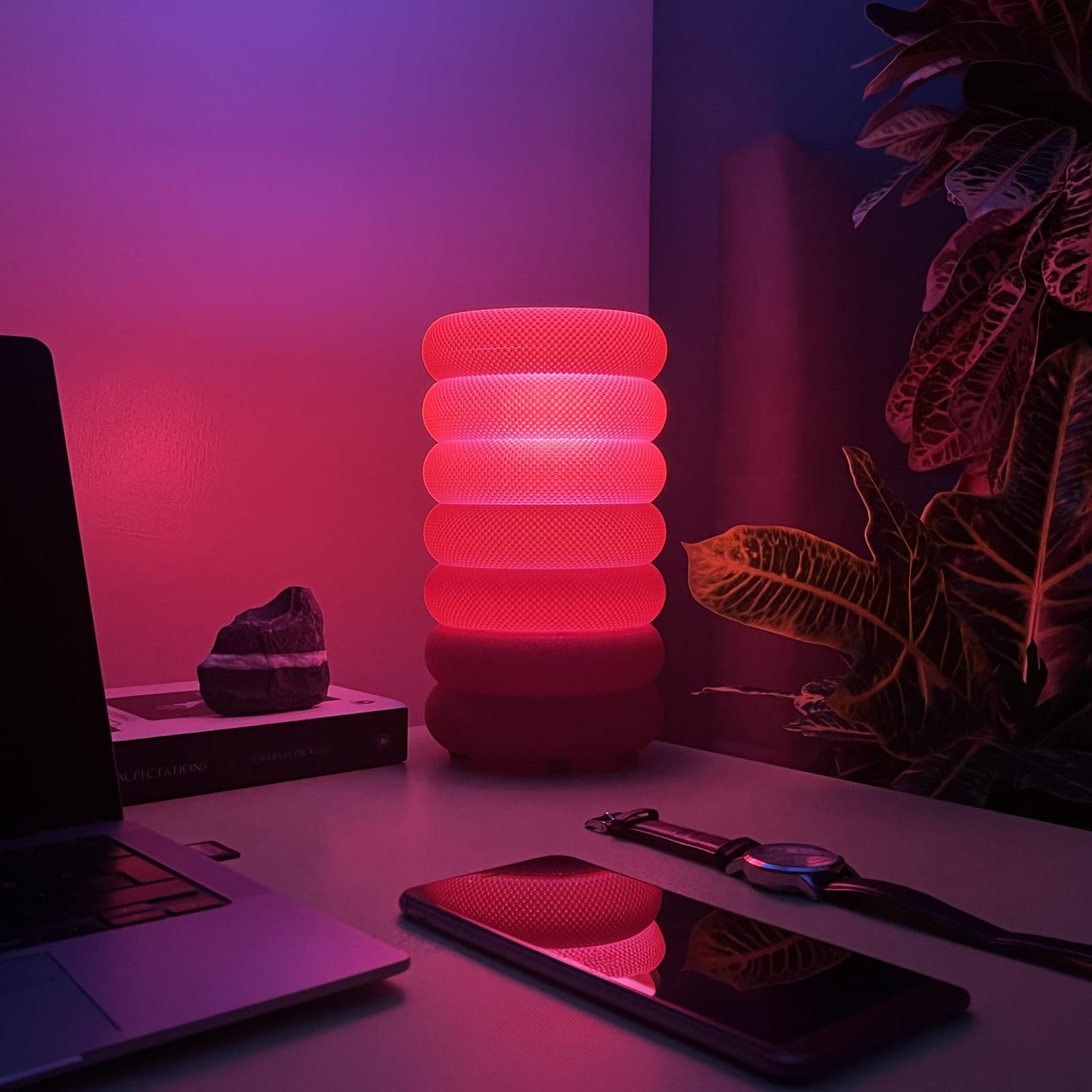 Halkalı dokulu Zen Halka akıllı LED masa lambası, teknik özellikler